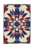 Pure Country Weavers Barn Quilt - Americana Gift Tapestry Throw Blanket Woven from Cotton - Made in The USA (50X60) - color: Barn Quilt, size: 50x60