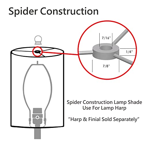 Aspen Creative 31605, Drum Spider Lamp Shade, Water Hyacinth, 12" Top x 12" Bottom x 9" Height - color: Water Hyacinth