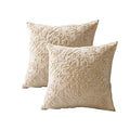 DOKOT Embroidery Throw Pillow Case Covers Square Cushion Cover 100% Cotton with Zipper for Home Decorative 20x20 inches(50x50cm) (Beige, 2 Pieces) - size: 20" x 20" (Pack of 2)