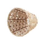 Aspen Creative 51001 Empire Clip On Chandelier Natural Banana Leaf Lamp Shade, 3" Top x 6" Bottom x 4-3/4" Slant Height - color: Banana Leaf
