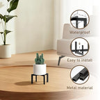 Mini Plant Stands 2-Pack, Small Metal Flower Pot Holder for Desktop, Modern Cross Shape Fit 2-6.5 Inch Pots, Succulent & Cactus Stand for Tabletop, Shelf, Indoor, Black - size: 2 Pack - Mini