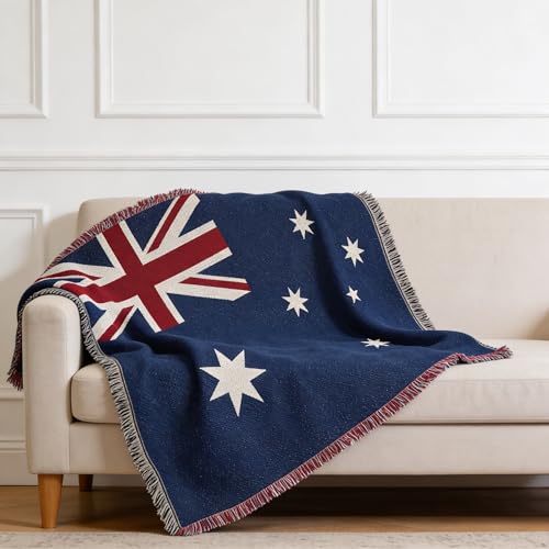 Pure Country Weavers Australia Flag Blanket - Gift Tapestry Throw Woven from Cotton - Made in The USA (69x48) - color: Australia Flag