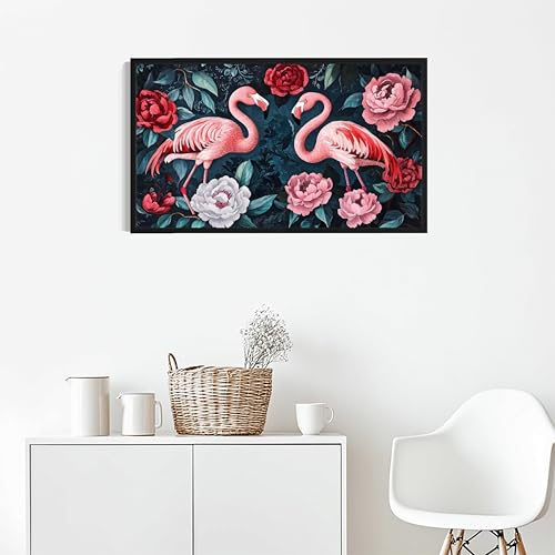 Flamingos William Morris Wall Art Poster Prints, Vintage Flowers Tapestry, Floral Decor for Living Room, Bedroom, Office, Bathroom AA12 (Flamingos, 24 x 48 inches (1 Panel), Unframed) - color: Flamingos, size: 24 x 48 inches (1 Panel)