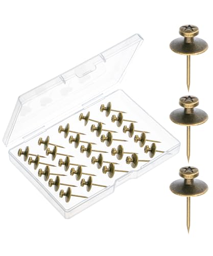 Mr. Pen Double Headed Picture Hanging Nails, 25 Pack Bronze Push Pins and Tacks for Wall - color: Bronze, size: 25 Pack
