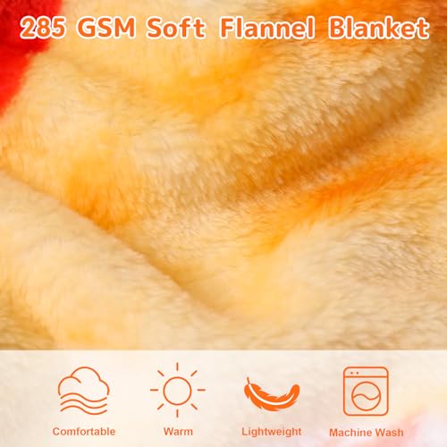 CASOFU Baby Pizzas Swaddle Blanket, Funny Blankets Gag Gifts for Baby Shower Boy Girl Toddler Newborn, 285 GSM Soft Flannel Food Novelty Blanket White Elephant Gifts for Toddler (Flaming, 36 inches) - color: Flaming, size: 36 inches