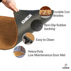 KANKUN Coco Coir Door Mat with Heavy Duty Backing, Welcome Doormat (17" x 30"), Doormat Entrance (Plain - 8Pack) - color: Plain - 8pack