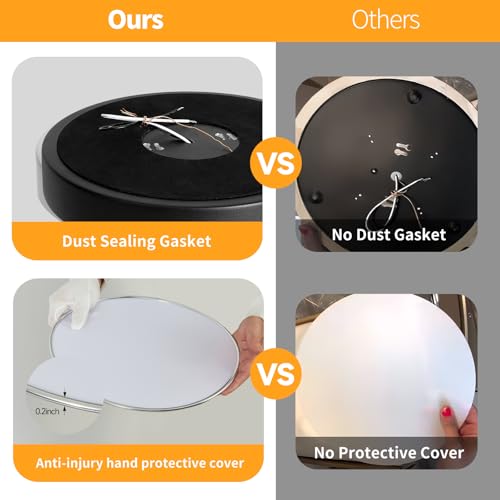 Black Flush Mount Ceiling Light 12 inch LED Dimmable Ceiling Lamp 24W 5CCT(2700K-5000K) Modern Close to Ceiling Light Fixture for Bedroom Foyer Kitchen Entryway Closet Hallway - color: Black