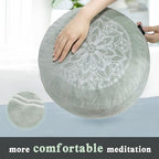 Meditation Cushion,Comfortable Floor Pillow, Memory Foam Fill in Meditation Pillow with Velvet Cover,Floor Cushion Seating for Adults,Premium Yoga Bolster (Grey)
