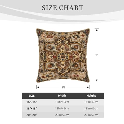 Terracotta Gold Vintage Velvet Pillow Covers 16x16 Inch Tan Brown Khaki Bohemian Tapestry Carpet Throw Pillows for Couch Soft Cushion Covers Pillowcase Aztec Boho Rug Pillow Cases for Bed Living Room - color: Vintage Terracotta Carpet, size: 16" x 16" (Pa