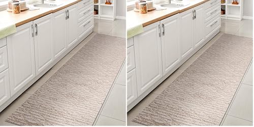 JONATHAN Y SBH105A-28 Ararat High-Low Pile Moroccan Diamond Modern Indoor Outdoor Area-Rug Bohemian Geometric Easy-Cleaning Bedroom Kitchen Backyard Patio Porch Non Shedding, 2 ft x 8 ft, Beige - color: Beige, size: 2' x 8' (Runner) (Pack of 2)