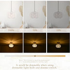 White Mini Rattan Pendant Light Hemp Rope Rattan Light Fixture Woven Pendant Wicker Chandelier Boho Chandelier for Kitchen Island - color: 8.7" White