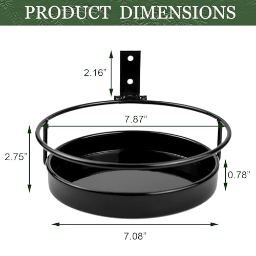 ARTORA Wall Mounted Plant Holder, 2 Pack Metal Flower Pot Wall Hanging Shelf Black Indoor Outdoor Decorative Floating Shelves Planter Hanger Racks for Bedroom Living Room Porch Balcony Decor