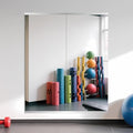 Ruomeng Home Gym Mirror, 55''x24''x2PCS Full Length, Large Frameless Body Mirror Tempered Glass for Gym, Workout, Yoga, Garage, Dance Studio - size: 55"x24"-2pcs