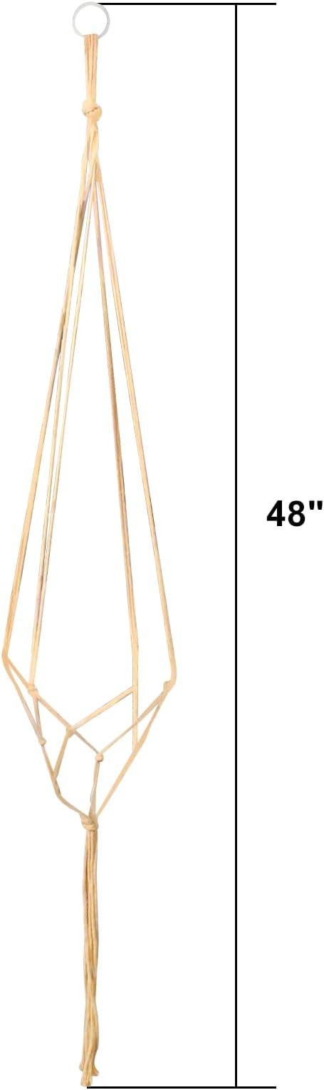 2 Pack Plant Hanger 48 Inches Indoor acrame Hanging Planters Flower Pot Plant Holder for Outdoor Decorations(Brown)