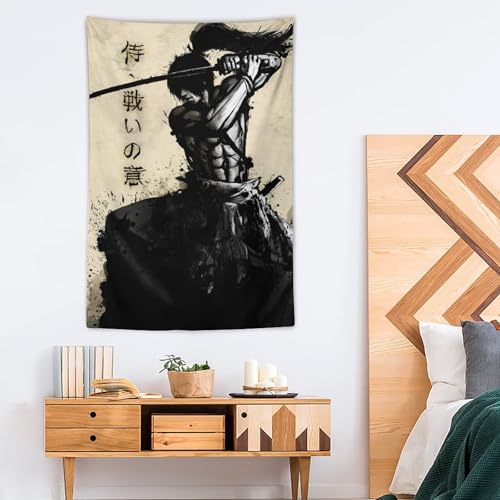 JOKIMAL Japanese Samurai Art Tapestry Poster Wall Art Wall DecorApartmentHome Dorm Wall Decorations for Living Room Bedroom Tapestries 40"x60" - color: Samurai 1