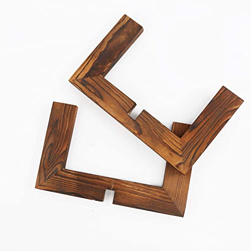 Gendral Forwepup Wood Plant Stand, Mid Century Modern Planter, Rattan Flower Pot Stand, Low Short Plant Stands for Indoor - Boho Rustic Wooden Stool for Plant Pot Holder, Fit 5-15 Inch Pot - color: 1 Wood Grain