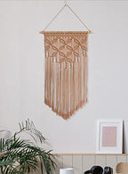 Winterdemoon Handmade Cotton Home Decor Macrame Wall Hanging Khaki - color: Khaki