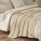 UGG Coco Throw Blanket – Home Accent Blanket for Bed & Couch, Luxury Fluffy Bedding, House Warming Gifts or Luxurious Birthday Gifts for Women, 50" x 70", Beige Mustard Seed - color: Beige