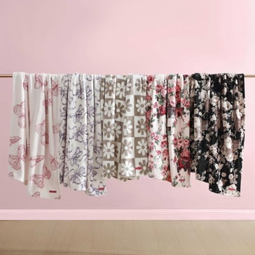 Betsey Johnson - Blanket, Buttery-Soft Throw Blanket for Couch or Bed, Boldly Plush & Oversized Bedding (Vintage Floral Black, 50" x 70") - color: Vintage Floral Black