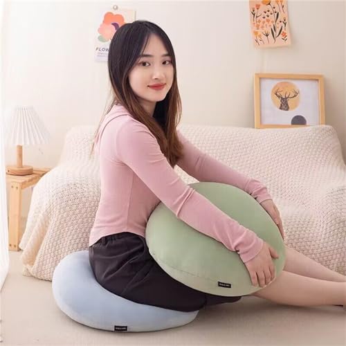 MOJUN Round Throw Pillow, 15.7" Soft Solid Color Round Sofa Lumbar Pillow Floor Pillow Home Decorative Pillow Cushion for Couch Car Living Room Bedroom, Green - color: Green