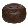 Thgonwid Unstuffed Moroccan Ottoman Pouf Cover, Ottoman Footstool Storage Solution, Bean Bag Chair, Foot Rest, Deep Coffee - color: Deep Coffee