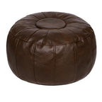 Thgonwid Unstuffed Moroccan Ottoman Pouf Cover, Ottoman Footstool Storage Solution, Bean Bag Chair, Foot Rest, Deep Coffee - color: Deep Coffee