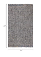SAFAVIEH Natural Fiber Collection Accent Rug - 2' x 3', Charcoal & Natural, Handmade Woven Fringe Jute, Ideal for High Traffic Areas in Entryway, Living Room, Bedroom (NF826H) - color: Charcoal/Natural, size: 2' x 3' (Rectangular)