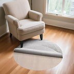 Veken 2x2 Ft Round Rug Pad Gripper for Hardwood Floors, Circle Non Slip Rug Pads for Area Rugs, Thick Rug Grippers for Tile Floors, Under Carpet Anti Skid Mat, Keep Your Rugs Safe and in Place - size: 2' (Round), style: White