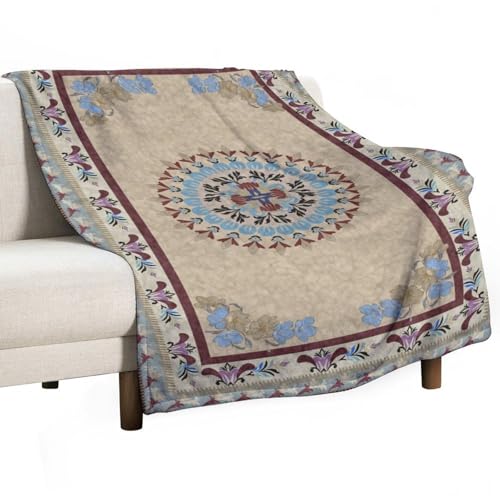 Traditional Boho Throw Blanket,Bohemian Traditional Vintage Texture Colourful Abstract Geometry Pattern Soft Throw Blanket for Couch Sofa Camping Office Travel Home Bedroom Decor All Seasons 30"x40" - color: Boho-4, size: 30x40in