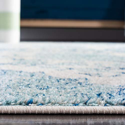SAFAVIEH Madison Collection Runner Rug - 2'3" x 10', Cream & Turquoise, Boho Chic Glam Paisley Design, Non-Shedding & Easy Care, Ideal for High Traffic Areas in Living Room, Bedroom (MAD600E) - color: Cream/Turquoise, size: 2'3" x 10' (Runner)