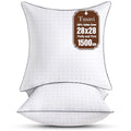 28"x28" Pillow Inserts Set of 2 with 100% Cotton Cover Decorative Square Throw 28 Pillows for Couch, Sofa and Bed - White (2, 28x28) - size: 28x28