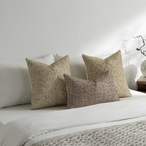 Pack of 1 Neutral Lumbar Pillow Covers 12x20 Boho Textured Dots Stripe Chenille Rectangular Decorative Throw Pillow Cases Accents for Living Room Couch Bed Farmhouse Home Decor, Brick Red - color: Brick Red, size: 20" x 12" (Pack of 1)
