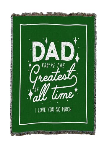 Pure Country Weavers Greatest Dad of All Time Blanket - Gift Tapestry Throw Woven from Cotton - Made in The USA (50X60) - color: Greatest Dad of All Time, size: 50x60