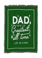 Pure Country Weavers Greatest Dad of All Time Blanket - Gift Tapestry Throw Woven from Cotton - Made in The USA (50X60) - color: Greatest Dad of All Time, size: 50x60