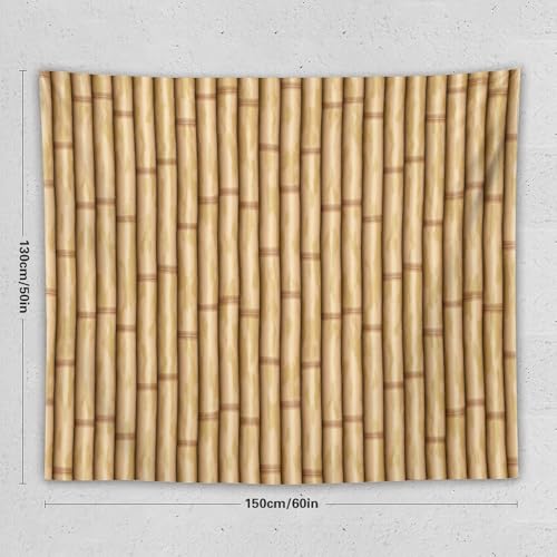 HZOHNAGO Bamboo Tapestry Retro Brown Bamboo Pattern Printed Wall Tapestry Painting Wall Hanging for Bedroom Living Room Dorm 60" W x 50" H - color: Bamboo-2, size: 60"L x 50"W