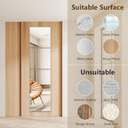 Full Length Mirror Tiles, 12x12 Inch Unbreakable Acrylic Squares for Bedroom, Home Gym, Walls - Shatterproof Mirror Stickers (1pcs) - size: 12"L x 12"W
