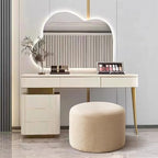 Boho Round Ottoman, Soft Pouf Ottoman, Farmhouse Footstool with Soft Padded Seating & Solid Wood Frame, Upholstered Vanity Stool Accent Seat for Living Room, Bedroom, Beige Woven Linen - color: Beige Weaving Linen Rope, size: Set of 1