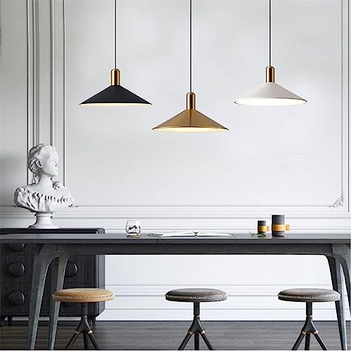 KCO Lighting Farmhouse Matte Black Barn Pendant Light 1-Light Mid Century Dome Pendant Lighting Industrial Cone Hanging Light Single Kitchen Island Light Fixture for Dining Room (Black) - color: Black