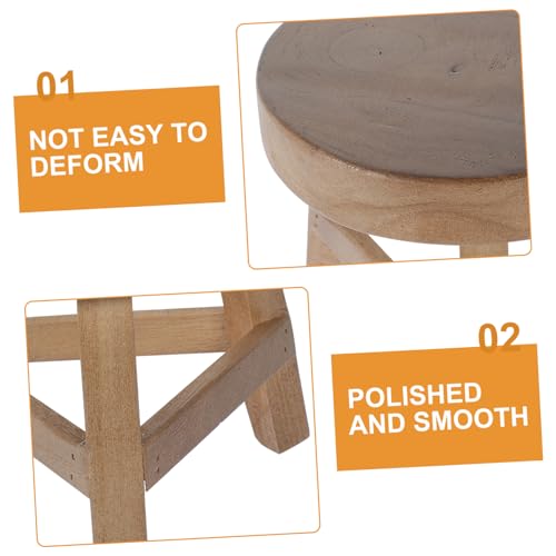 Happyyami Boho Plant Stand Wooden Succulent Stool Indoor Garden Accessory Multi-use Planter Stand