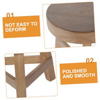 Happyyami Boho Plant Stand Wooden Succulent Stool Indoor Garden Accessory Multi-use Planter Stand