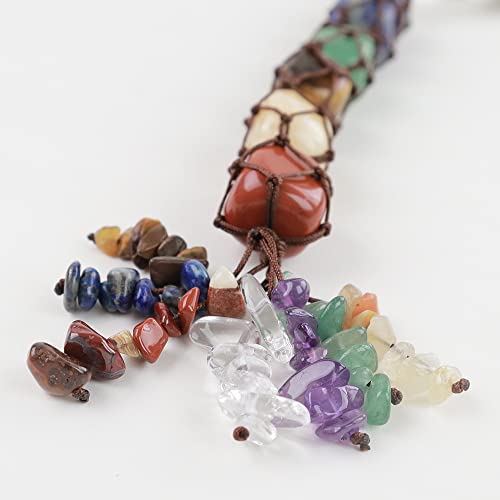 iSTONE Handmade Crystal 7 Chakra Home Decoration Feng Shui Ornament Car Decoration Christmas Ornaments (Chakra-Wing) - color: A-style 13