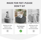 MeMoreCool Stuffed Round Pouf Ottoman Foot Rest, Floor Pouf Foot Stool with Soft Foam Chunk Filling, Small Round Ottoman Footstool Circle Footrest for Living Room - color: Piping Green