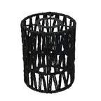 Oedema Rattan Lamp Shade Black Lamp Shade Woven Lampshade 5.9" Height, 4.52" Width, Cylinder Decor Lampshade
