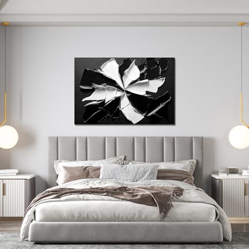 Abstract Wall Art Decor Modern Wall Art Pictures for Living Room Minimalist Black and White Wall Art Prints Abstract Canvas Art Wall Decor Flowers Artwork for Walls Home Office Decorations 24" X 36" - color: JYQ-X, size: 36"L x 24"W