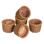 TOYANDONA 6Pcs Miniature Resin Rattan Baskets for Dollhouse Decoration Storage Holders Realistic Simulation Baskets Mini House Accessories
