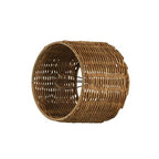 Aspen Creative 50503 Drum Clip-On Chandelier Lamp Shade, Natural Rattan, 5" Top x 5" Bottom x 4" Height - color: Natural - 5"