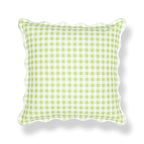 Hofdeco Premium Grandmillennial Coastal Hampton Patio Indoor Outdoor Throw Pillow Cover Only, 20"x20" Water Repellent for Backyard, Couch, Poolside, Grass Green Print Gingham - color: Grass Green Gingham 20"x20"