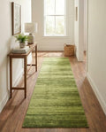 Rugs.com Angelica Collection Rug – 10 Ft Runner Green Medium Rug Perfect for Hallways, Entryways - color: Green, size: 2'7" x 10' (Runner)