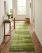 Rugs.com Angelica Collection Rug – 10 Ft Runner Green Medium Rug Perfect for Hallways, Entryways - color: Green, size: 2'7" x 10' (Runner)