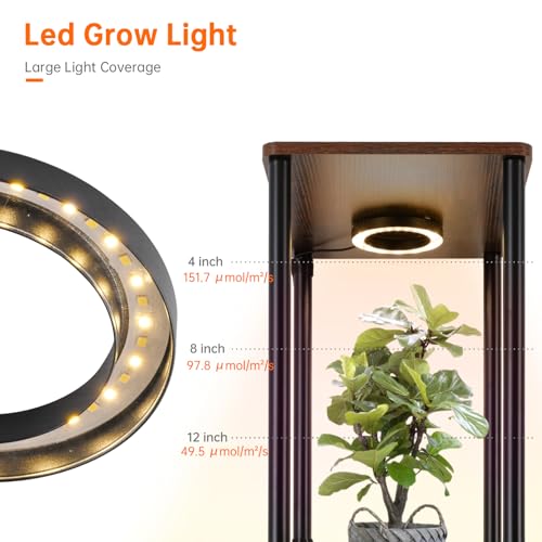 Bstrip Plant Stand Indoor with Grow Light, 81.3" Tall Indoor Plant Shelf, 6 Tier Flower Stand with Plant Light Full Spectrum, Metal Plant Holder with Light, lighted Plant Rack for Home, Corner, Patio